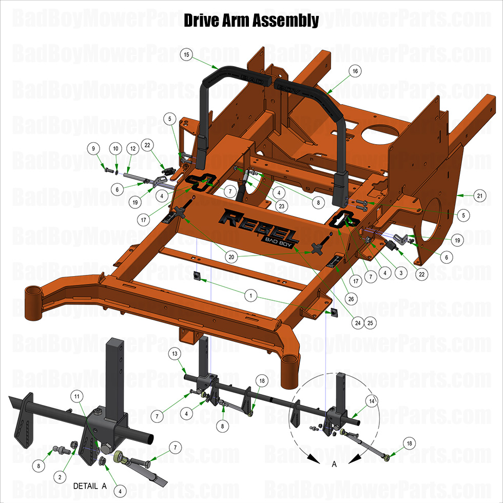 2025 Rebel & Rebel X - Drive Arm Assembly